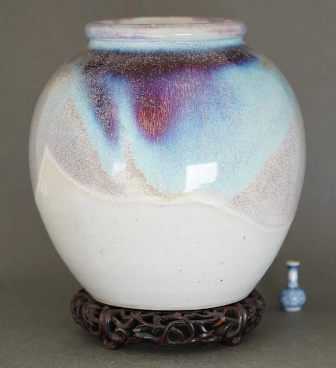 Vase - Porcelain - China - Qing Dynasty (1644-1911) - Large Oxblood Flambé Vase