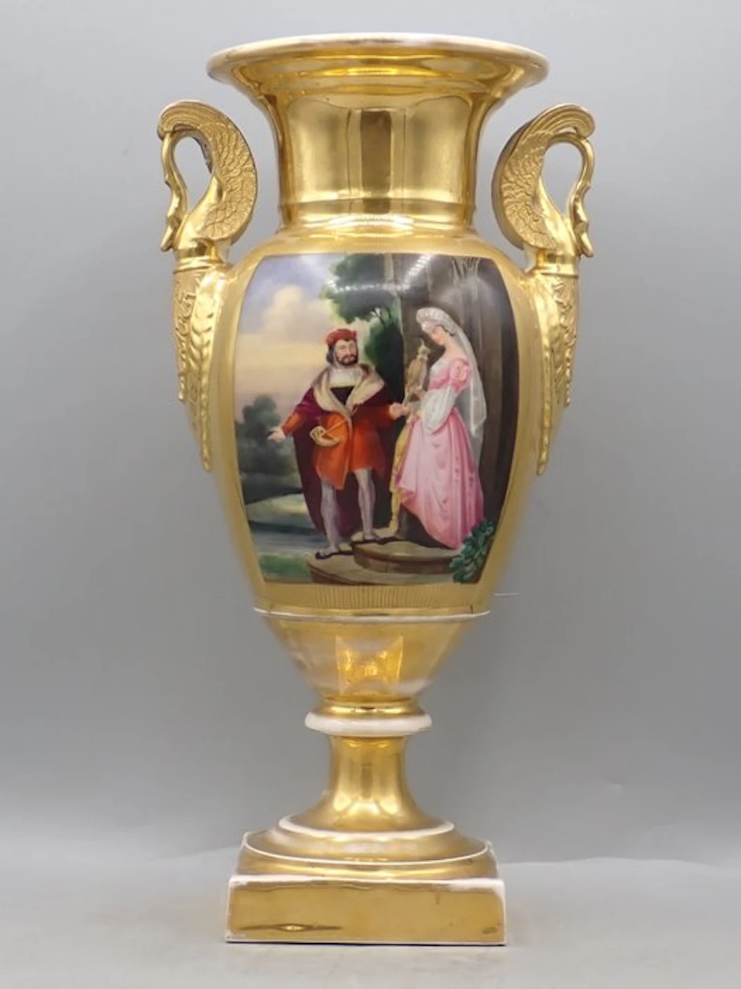 Vieux Paris (attr) - Vase - With sphinx handles - Porcelain