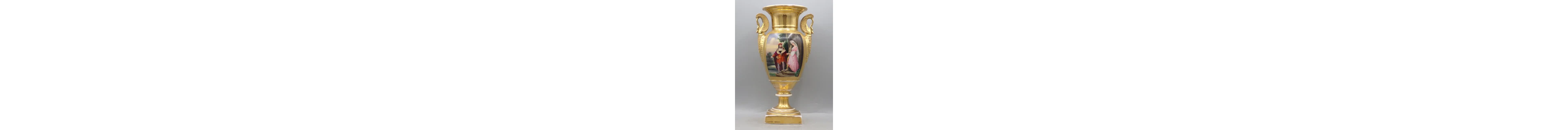 Vieux Paris (attr) - Vase - With sphinx handles - Porcelain