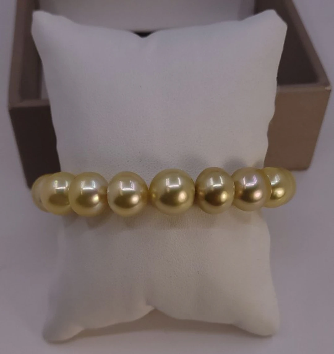 Bracelet Deep Golden South Sea Pearls - 10x12mm