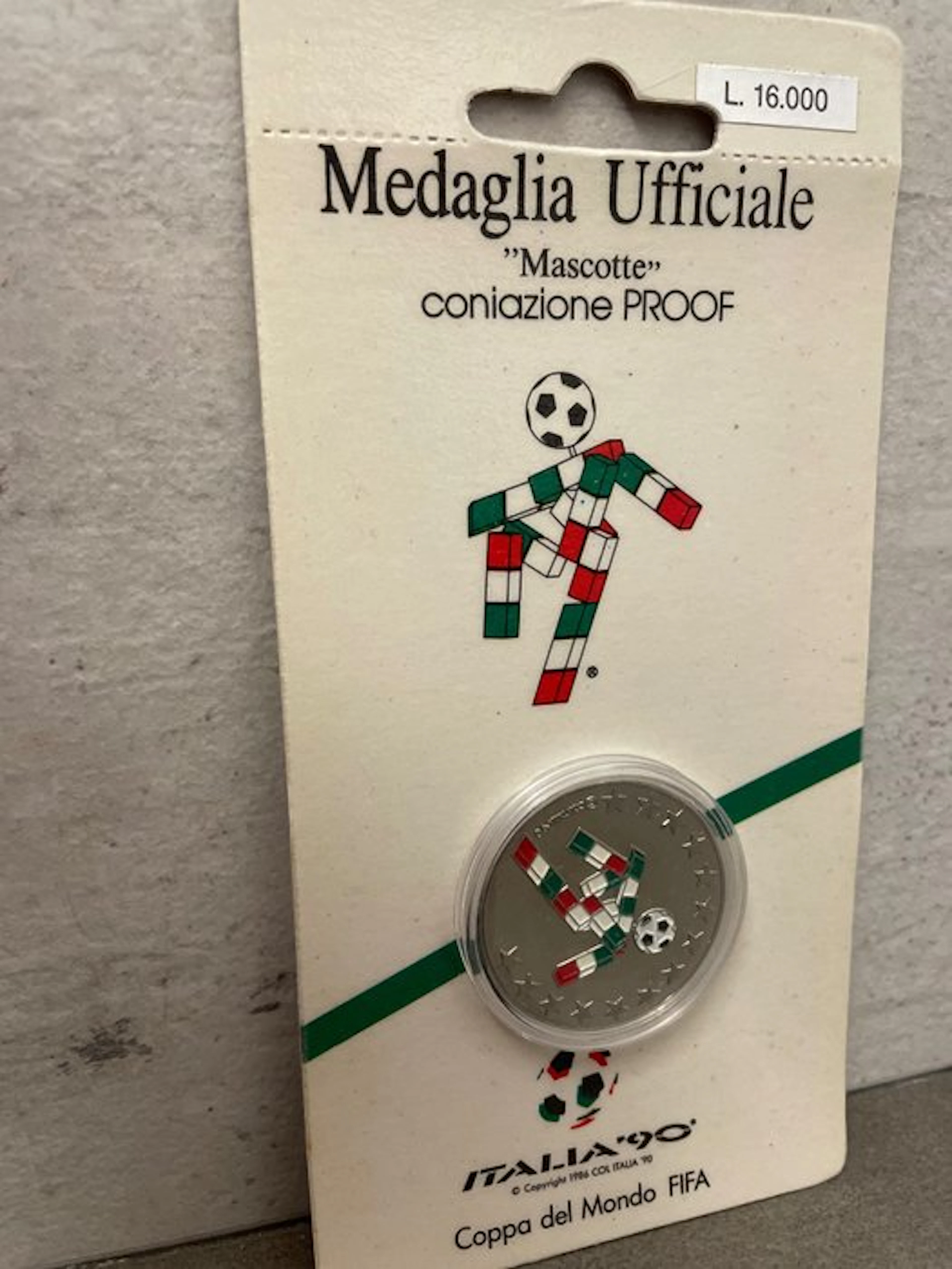 1990 - Official PROOF Medal Italia 90 FIFA World Cup Rare!!