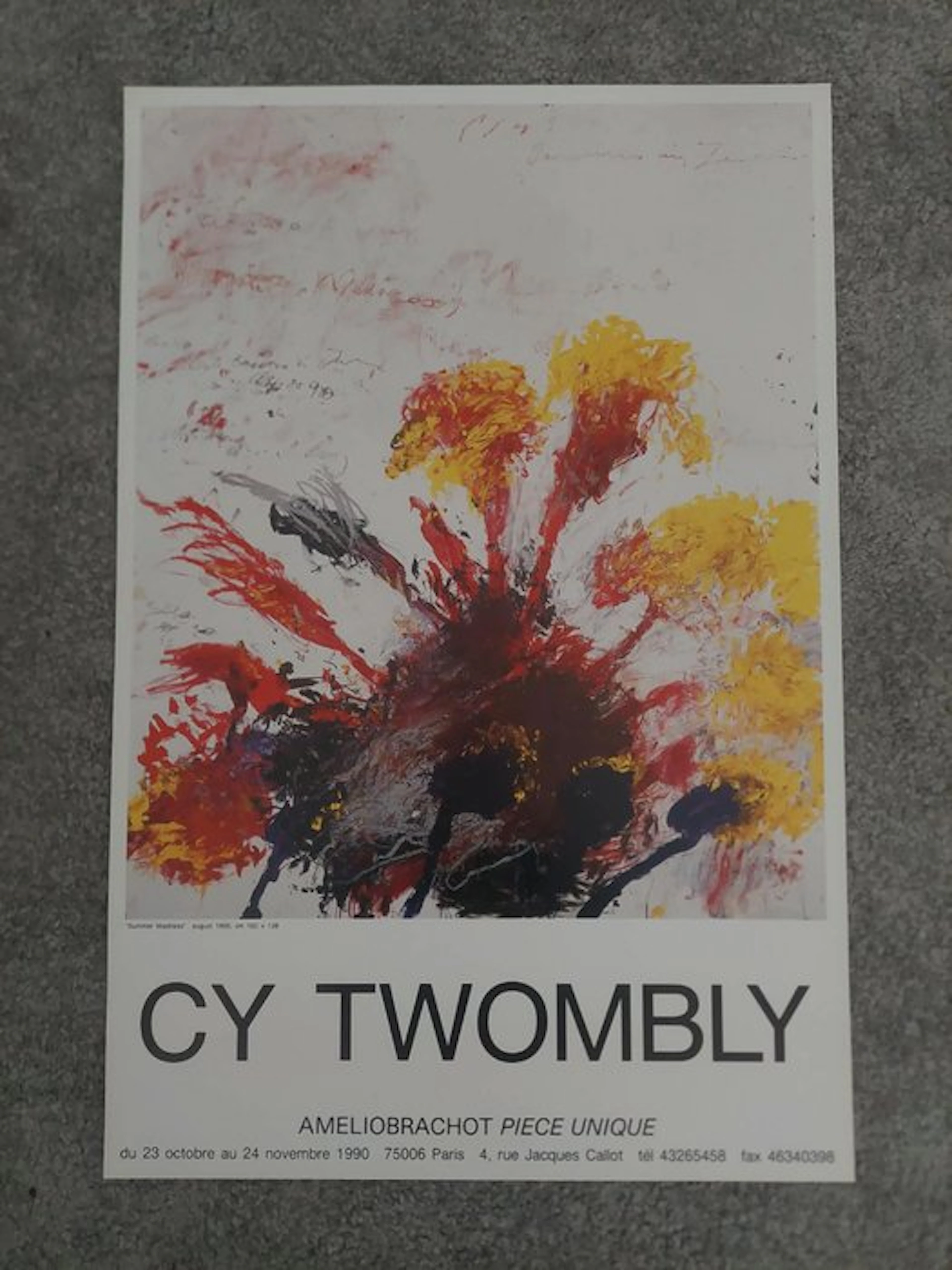 Cy Twombly - CY TWOMBLY - Poster - Galerie Amelio-Brachot...