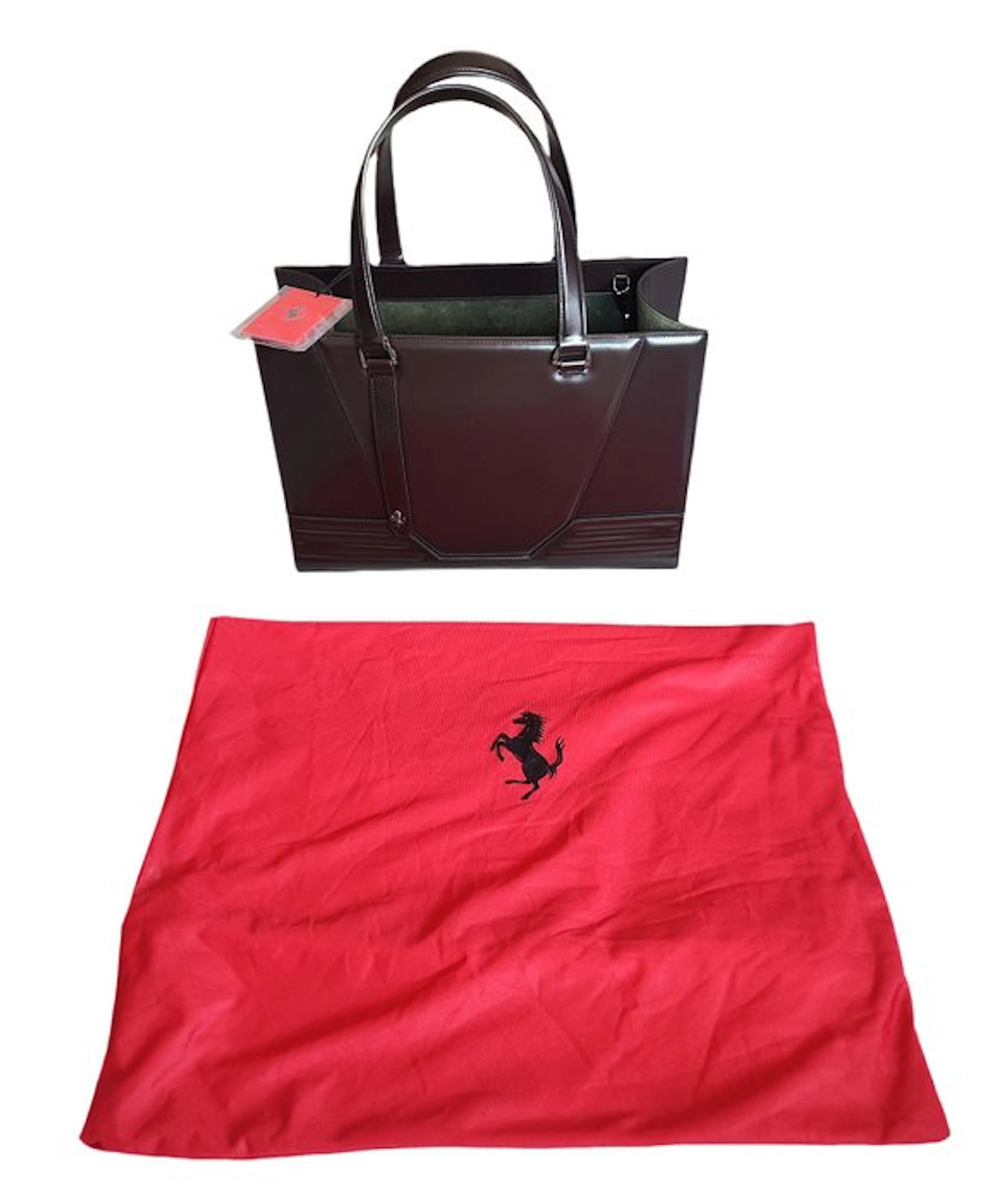 Ferrari GT Brushed Leather Tote Bag - Sac cabas