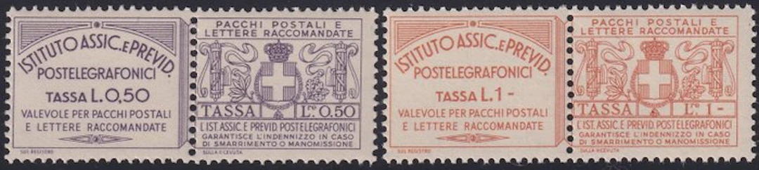 Italy Kingdom 1936 - Postelagrafonici Insurance stamps 0.50 + 1 l