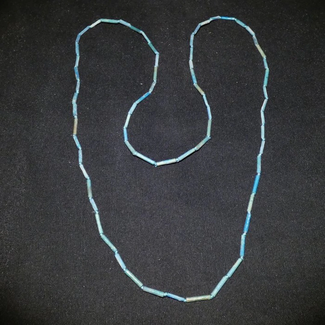 Ancient Egyptian Faience Blue Necklace