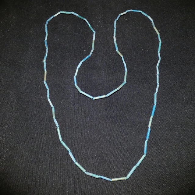 Ancient Egyptian Faience Blue Necklace