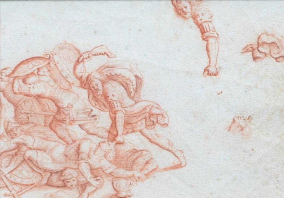 Italiaanse School (XVIII-XIX) - Gevechtscene Schets - NO RESERVE