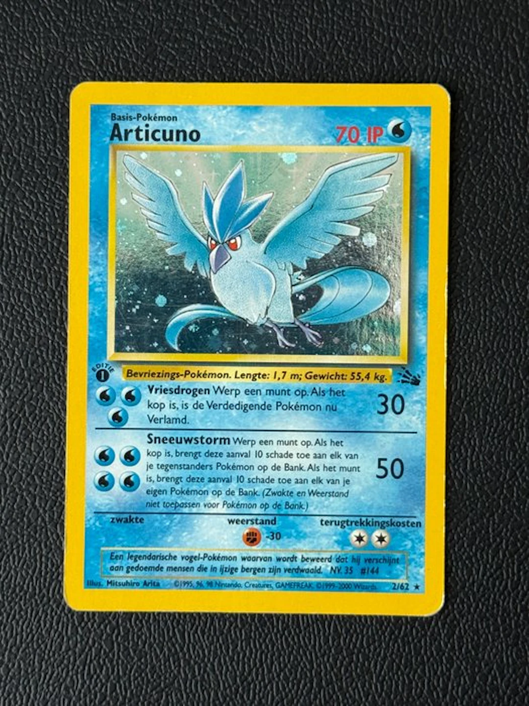 Pokémon - 1 Card - Articuno 2/62 Dutch Foil, First edition - WOTC - Fossil