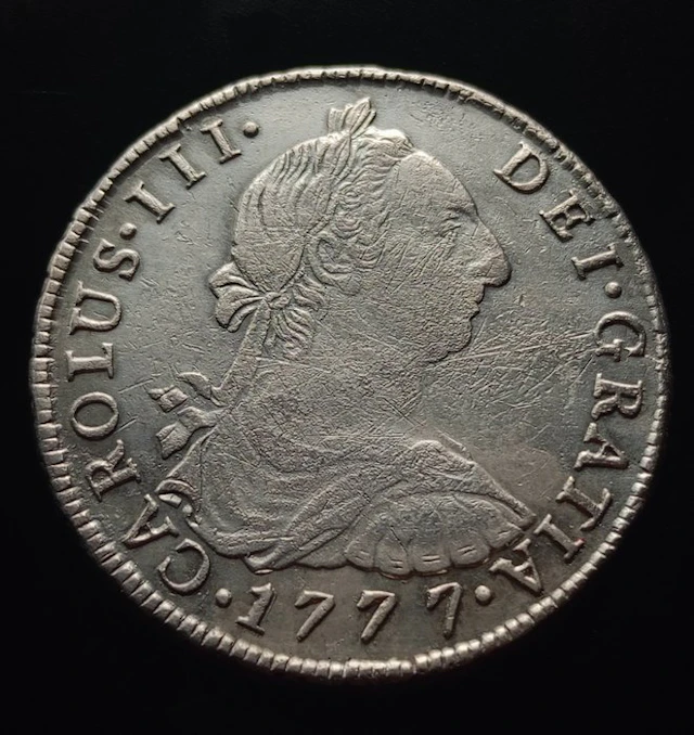 Spain. Carlos III. 8 Reales 1777 Potosi PR