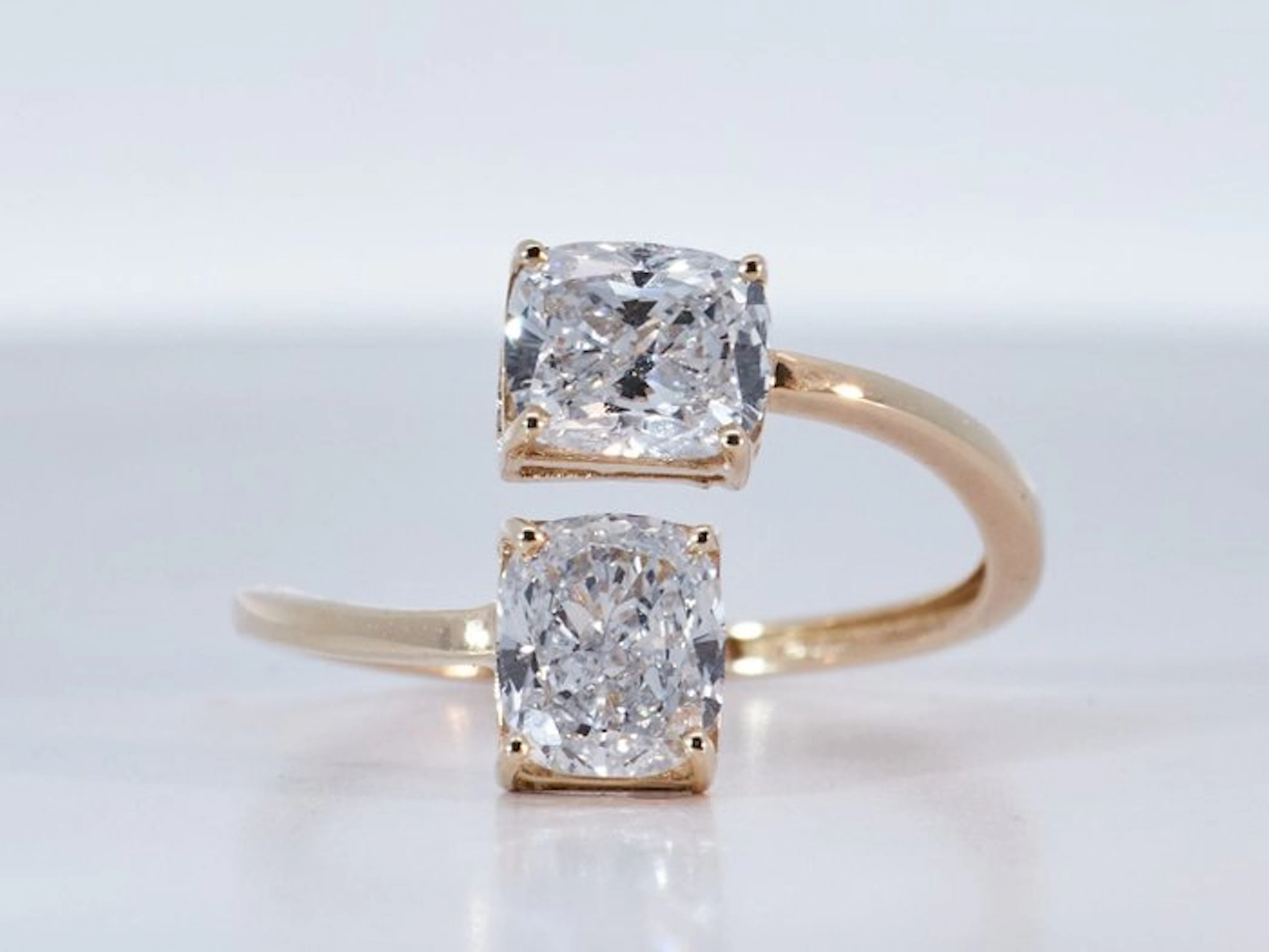 No reserve price - Ring - 14 kt. Yellow gold - 2.21ct. tw. Diamond (Lab-grown)