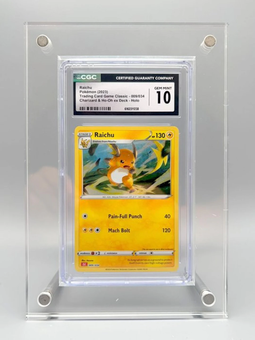 Pokémon Graded card - Raichu Holo - CGC 10 - Sword & Shield