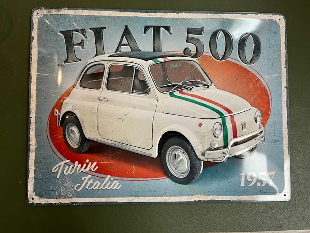 FIAT 500 - Sign - Metal