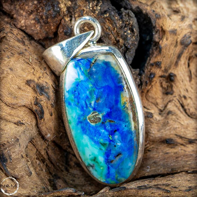 Rare Natural Blue Opal - Indonesia Pendant 925 silver 26.35 ct- 5.27 g