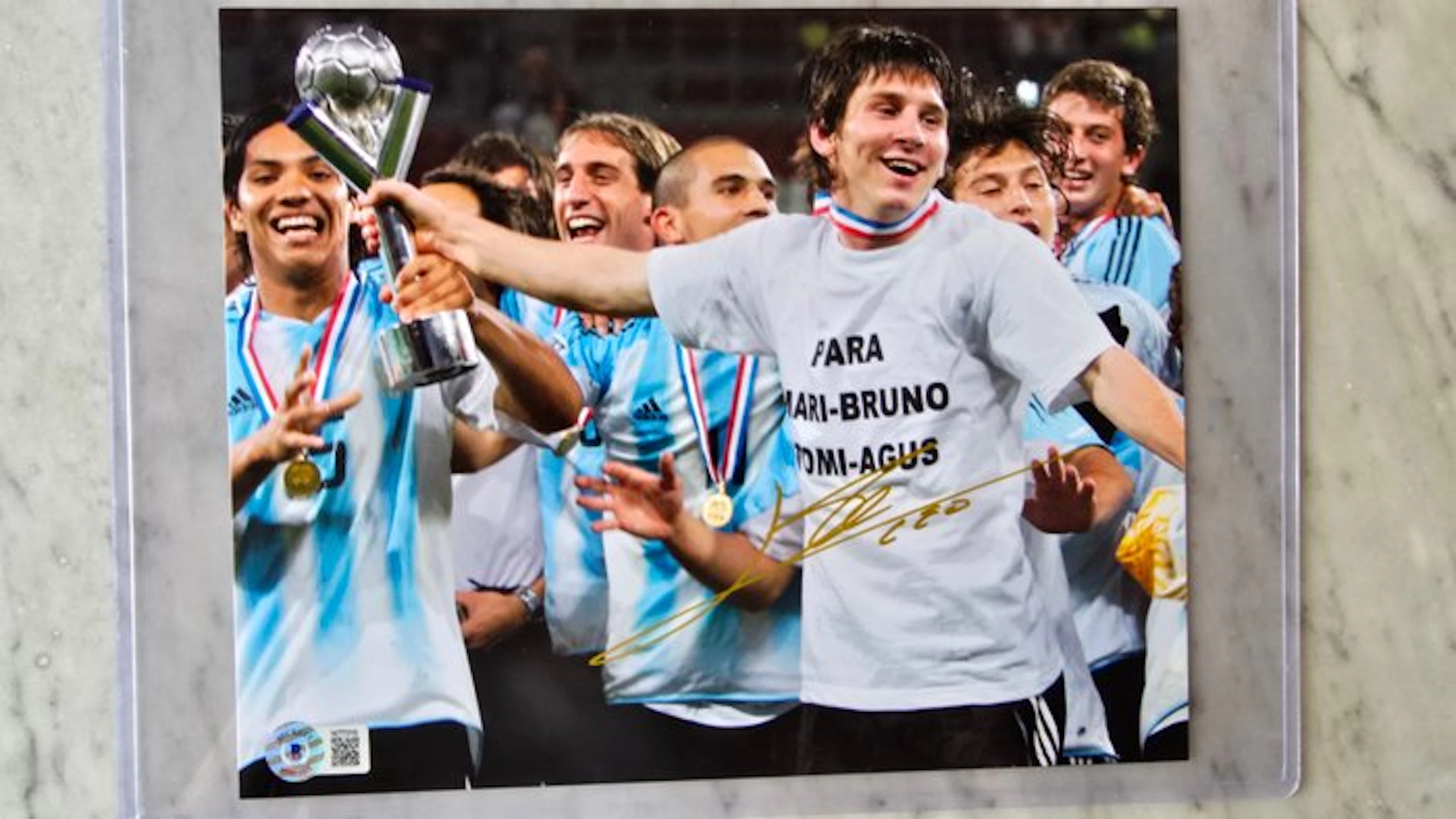 Fotografia Autografata U20 World Cup 2005 (Certificato Beckett BAS)