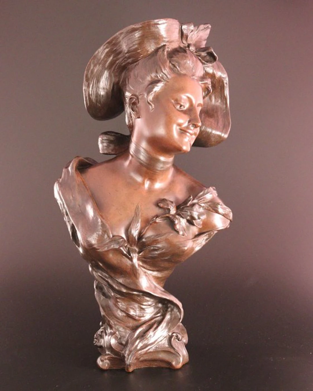 Grote antieke Art Nouveau buste - Henri Louis Levasseur (1853-1934) - Sculpture