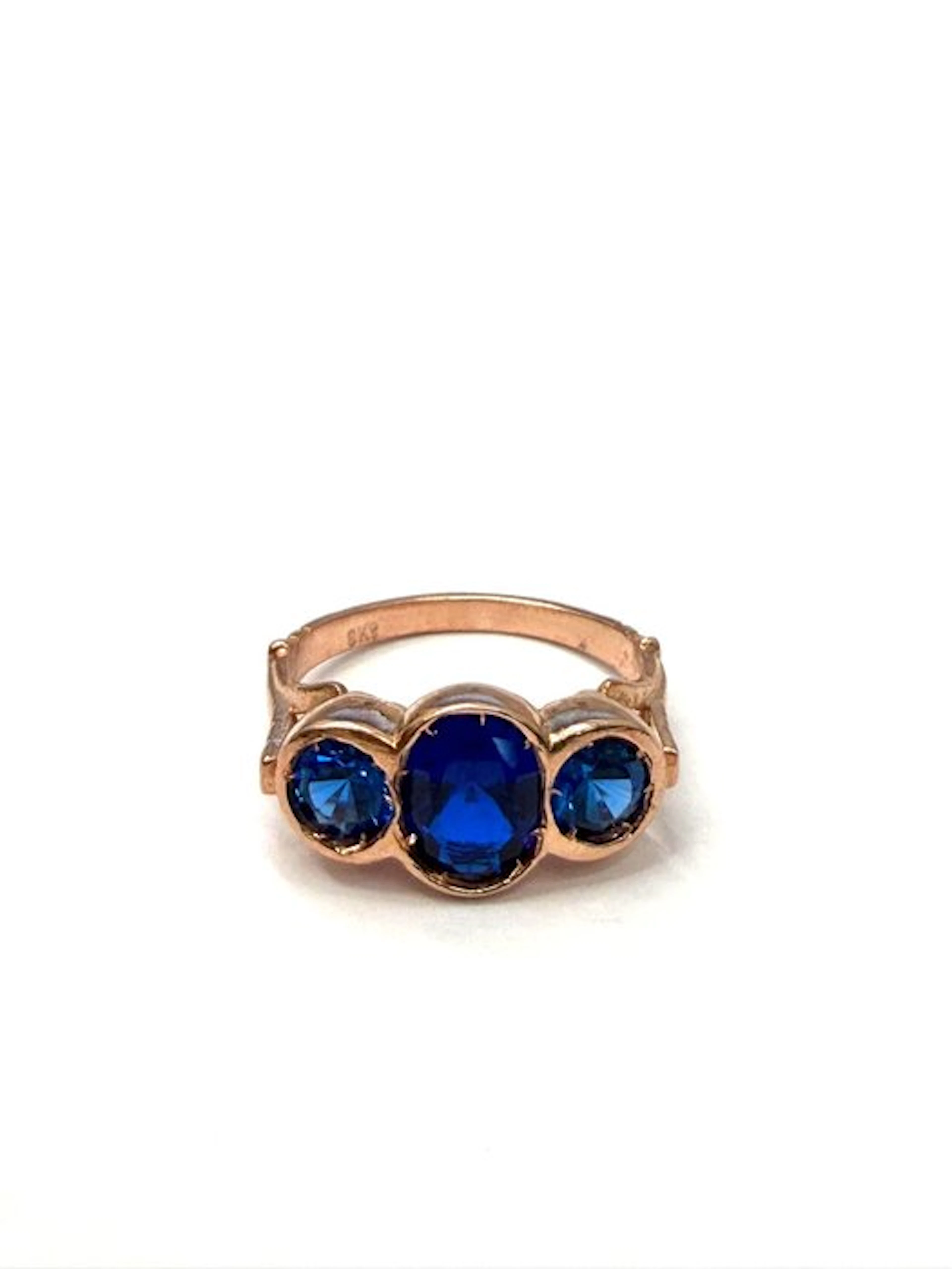 No reserve price - Ring - 9 kt. Rose gold, Silver Spinel