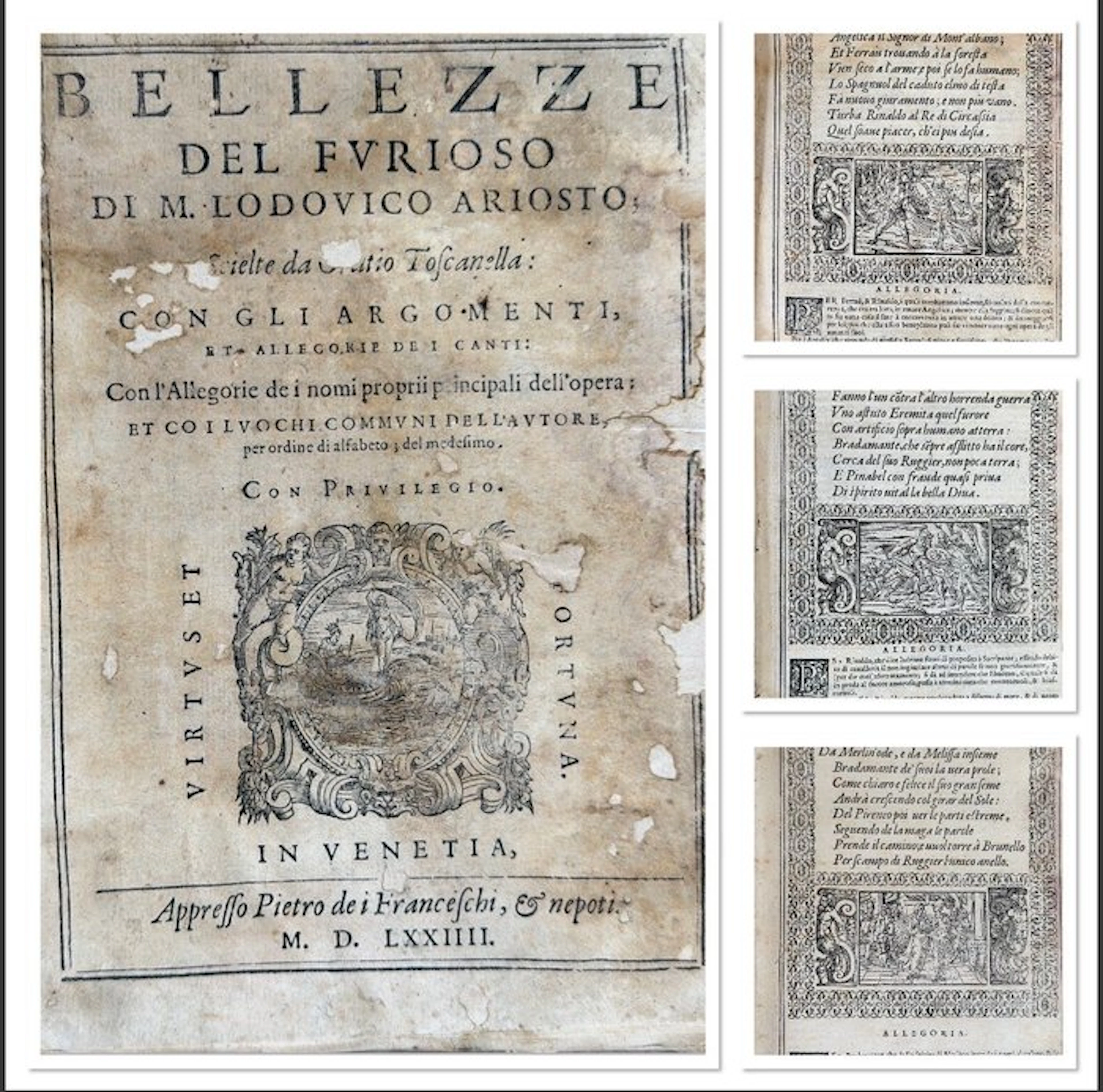 Orazio Toscanella - Bellezze Del Furioso - 1574