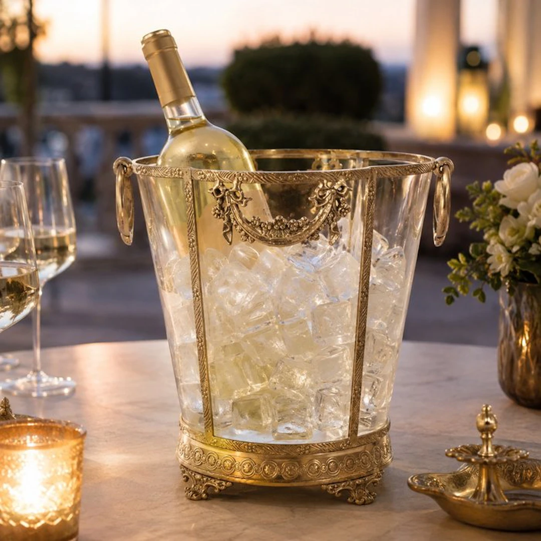 Champagne cooler - Glass, Brass