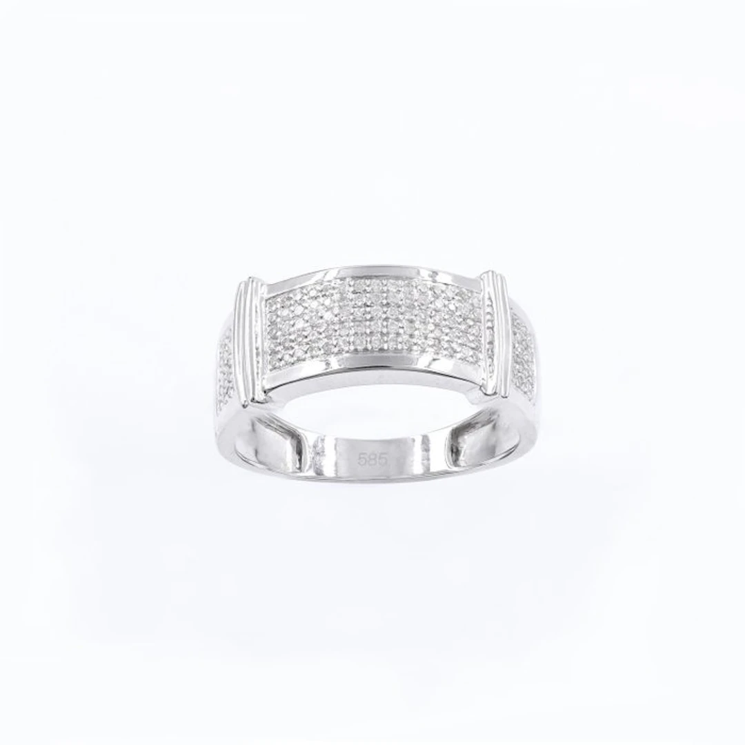 Ring - 14 kt. White gold - 0.25ct. tw. Diamond (Natural)