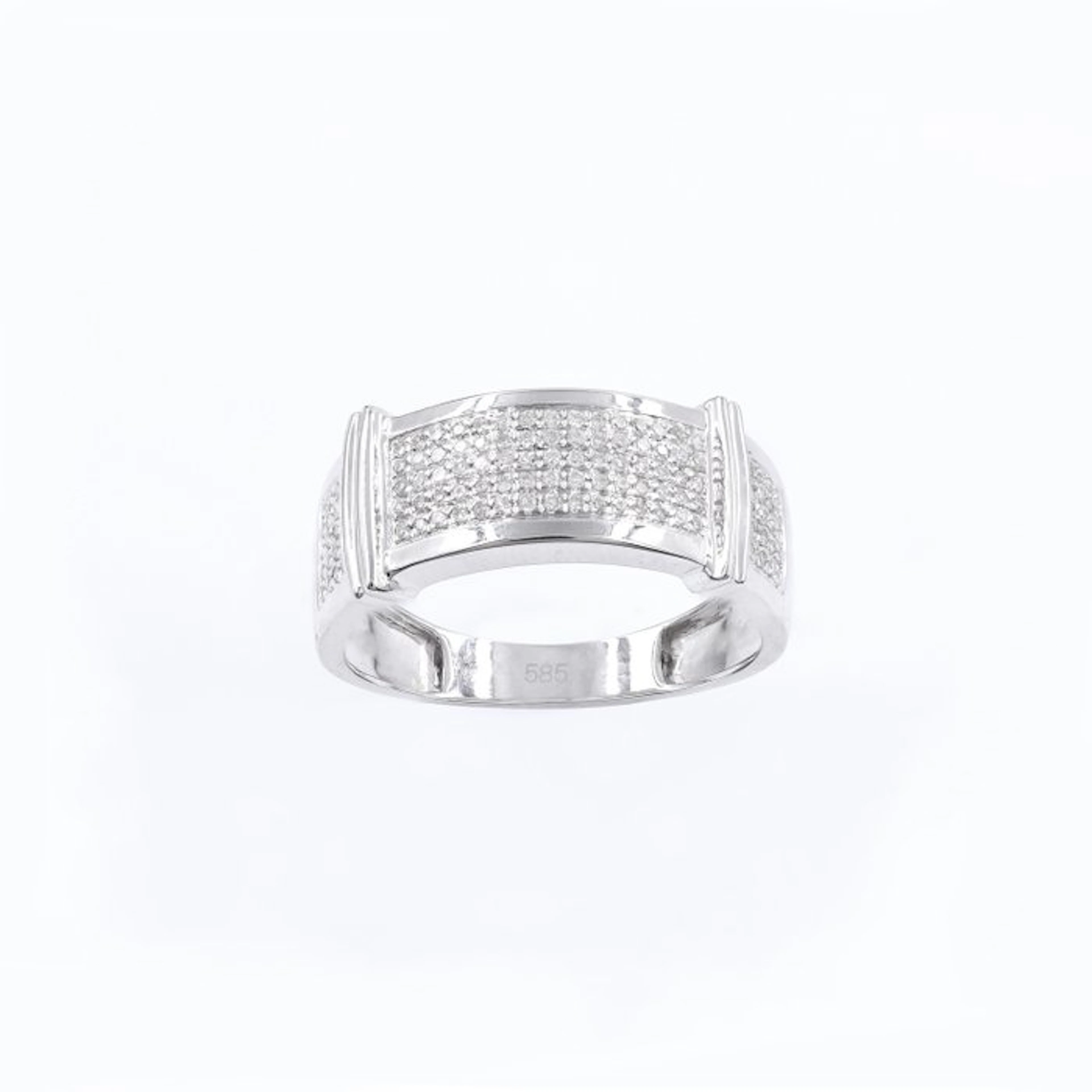 Ring - 14 kt. White gold - 0.25ct. tw. Diamond (Natural)