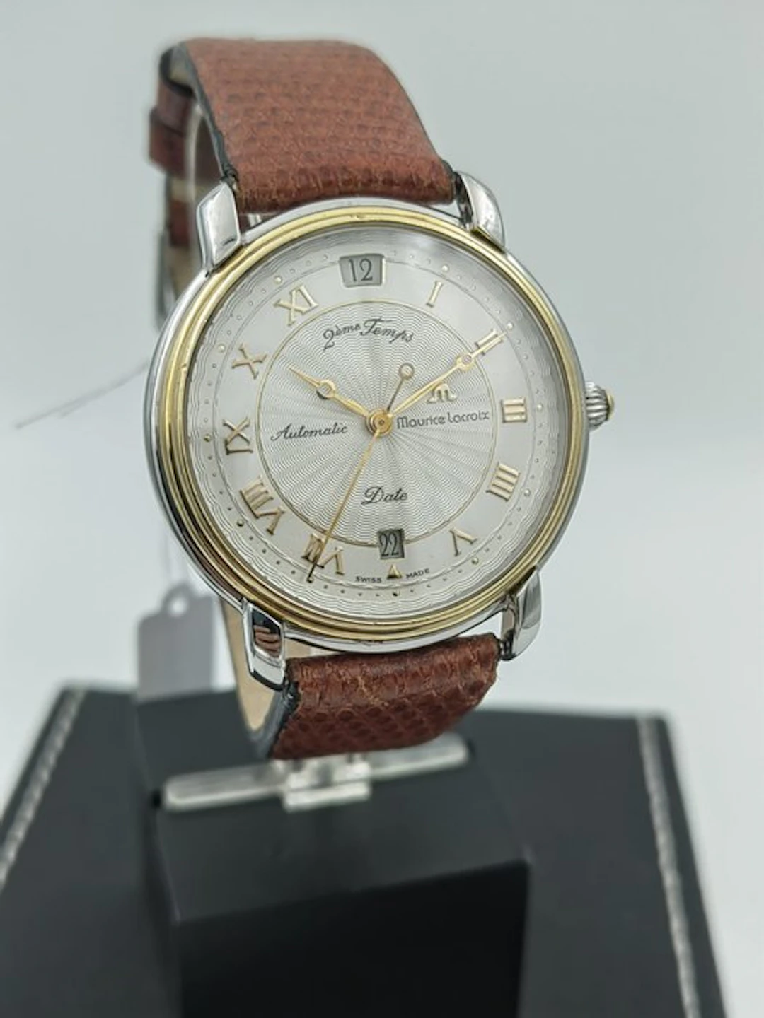 Maurice Lacroix - Dual Time – Silver Guilloché Dial – 18K...