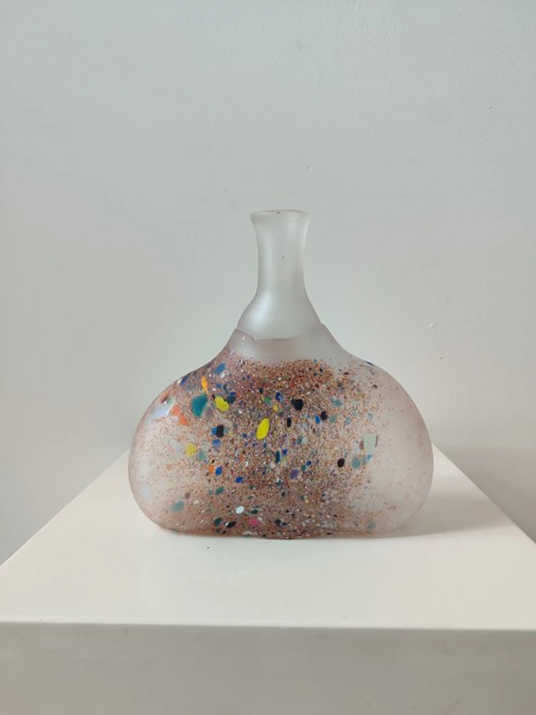 Vase - Glass - confetti technique