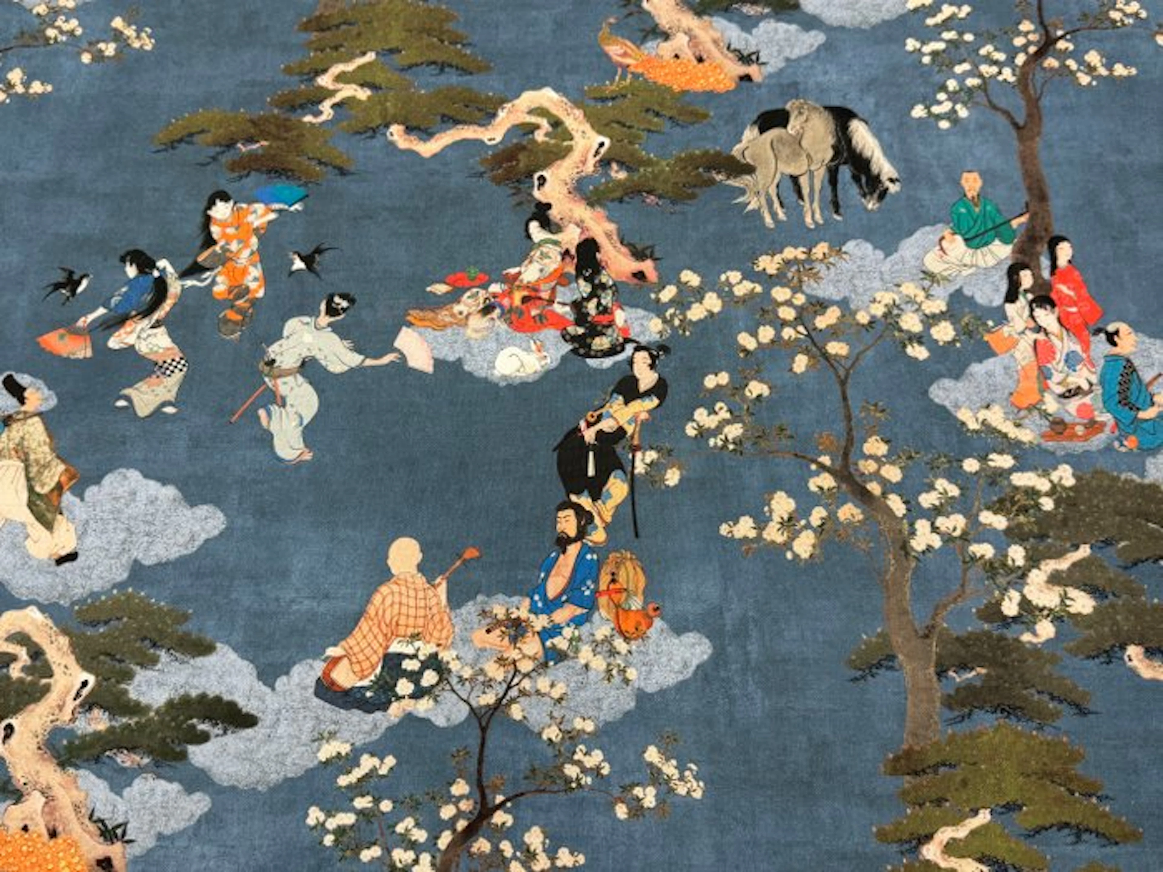 Enchanting Gardens of the Rising Sun: Artistic Fabric for...