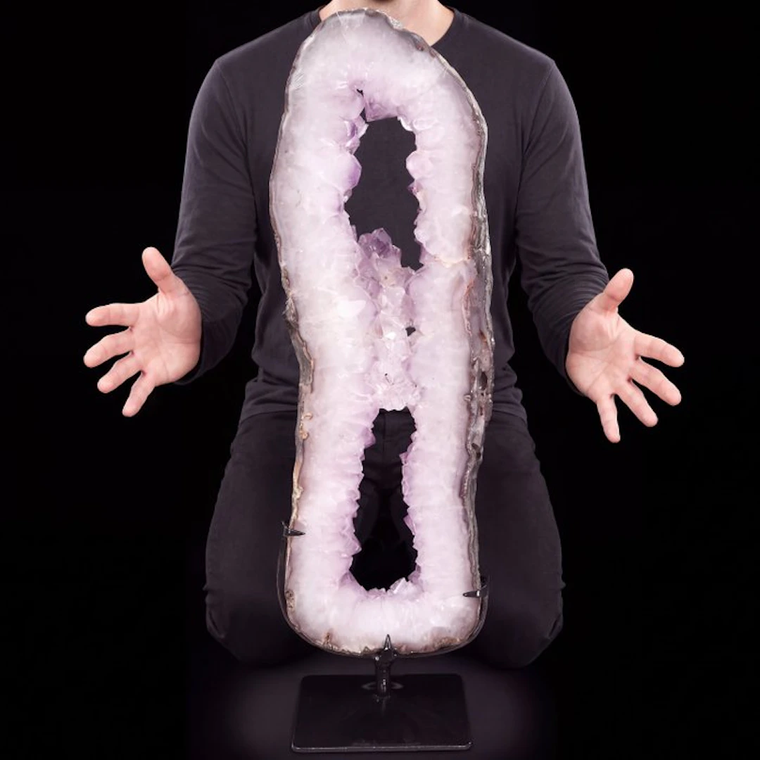 Vivid Amethyst - 60x17x15 cm - Interior Geode- 6.6 kg