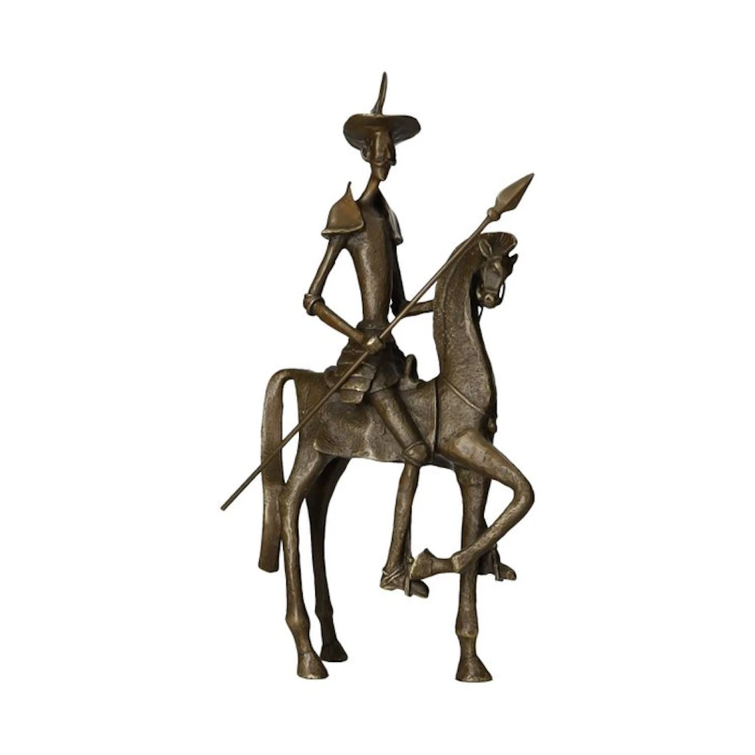 Sculpture, Don Quichot - 43 cm - Bronze