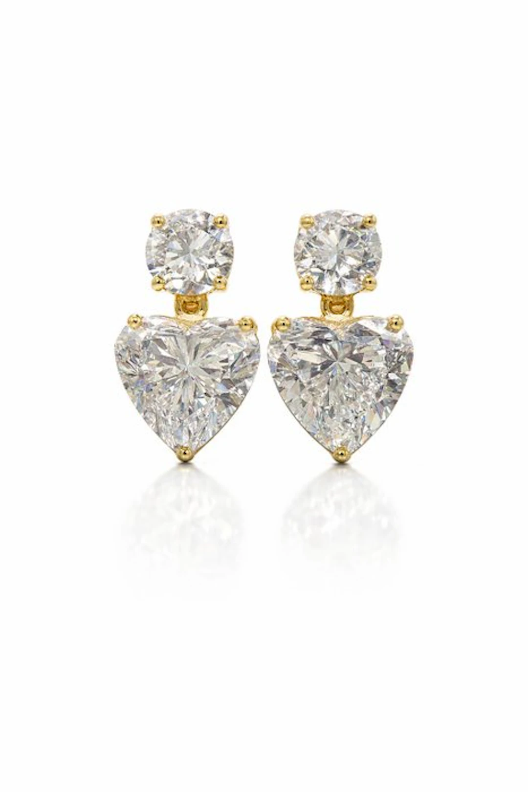 Earrings - 14 kt. Yellow gold - 5.01ct. tw. Diamond (Lab-grown) - Diamond