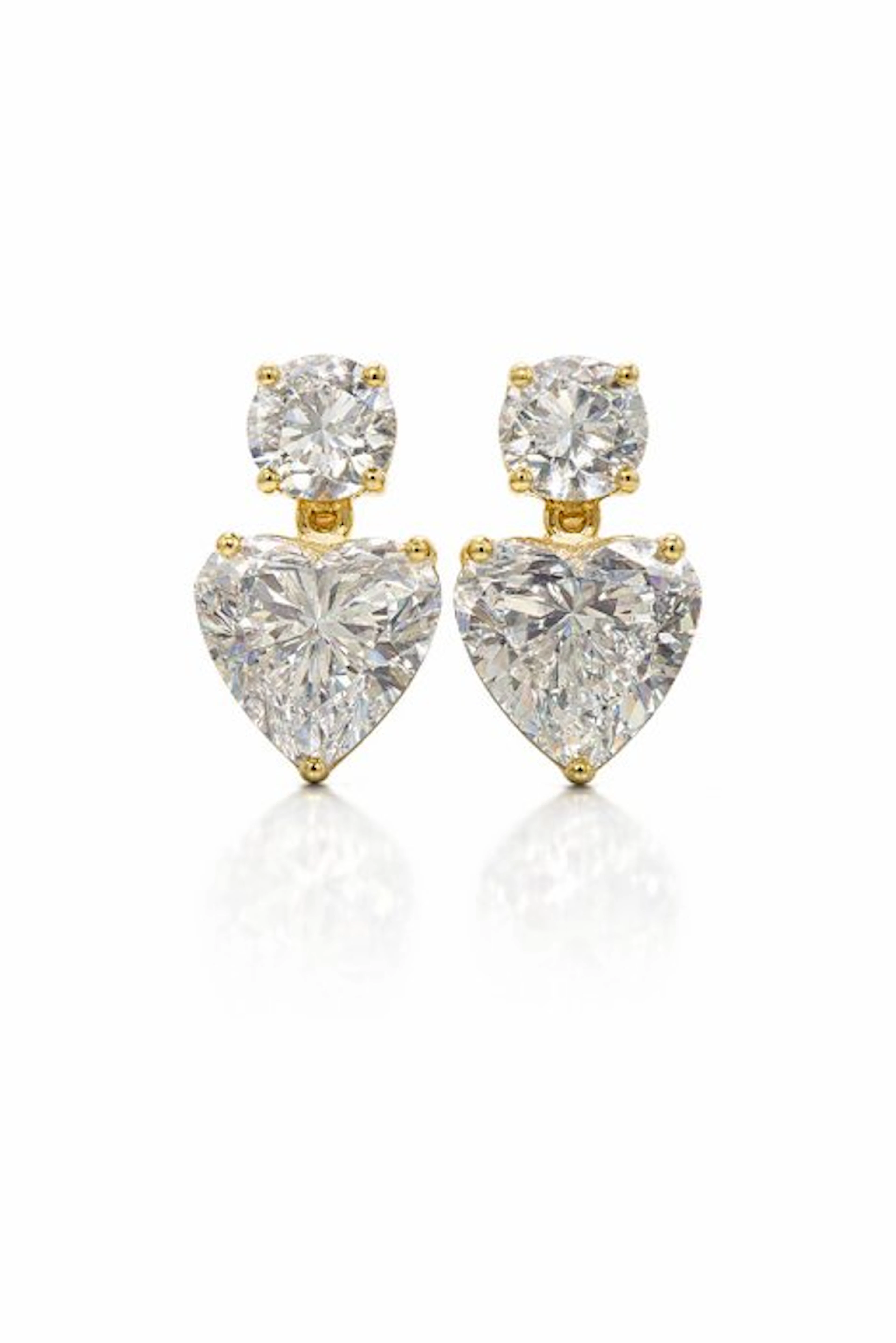 Earrings - 14 kt. Yellow gold - 5.01ct. tw. Diamond (Lab-grown) - Diamond