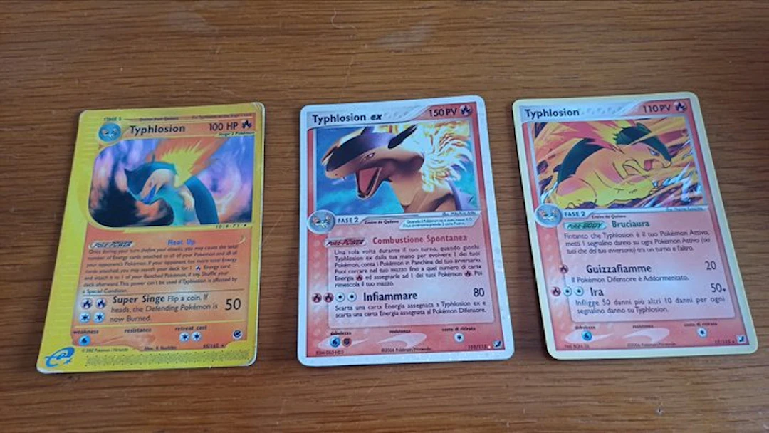 Pokémon - 3 Card - Typhlosion 65/165; 110/115; 17/115 - Various sets