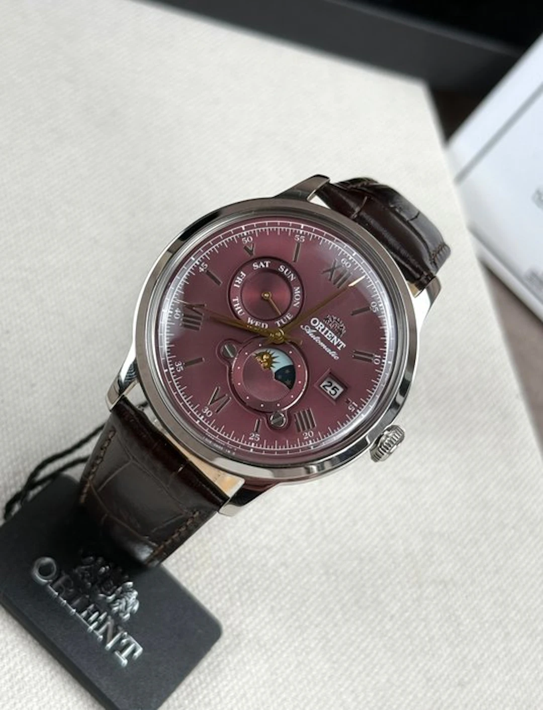Orient - Bambino 'Sun & Moon' Day/date Automatic - RA-AK0807R - Men - 2020-2025