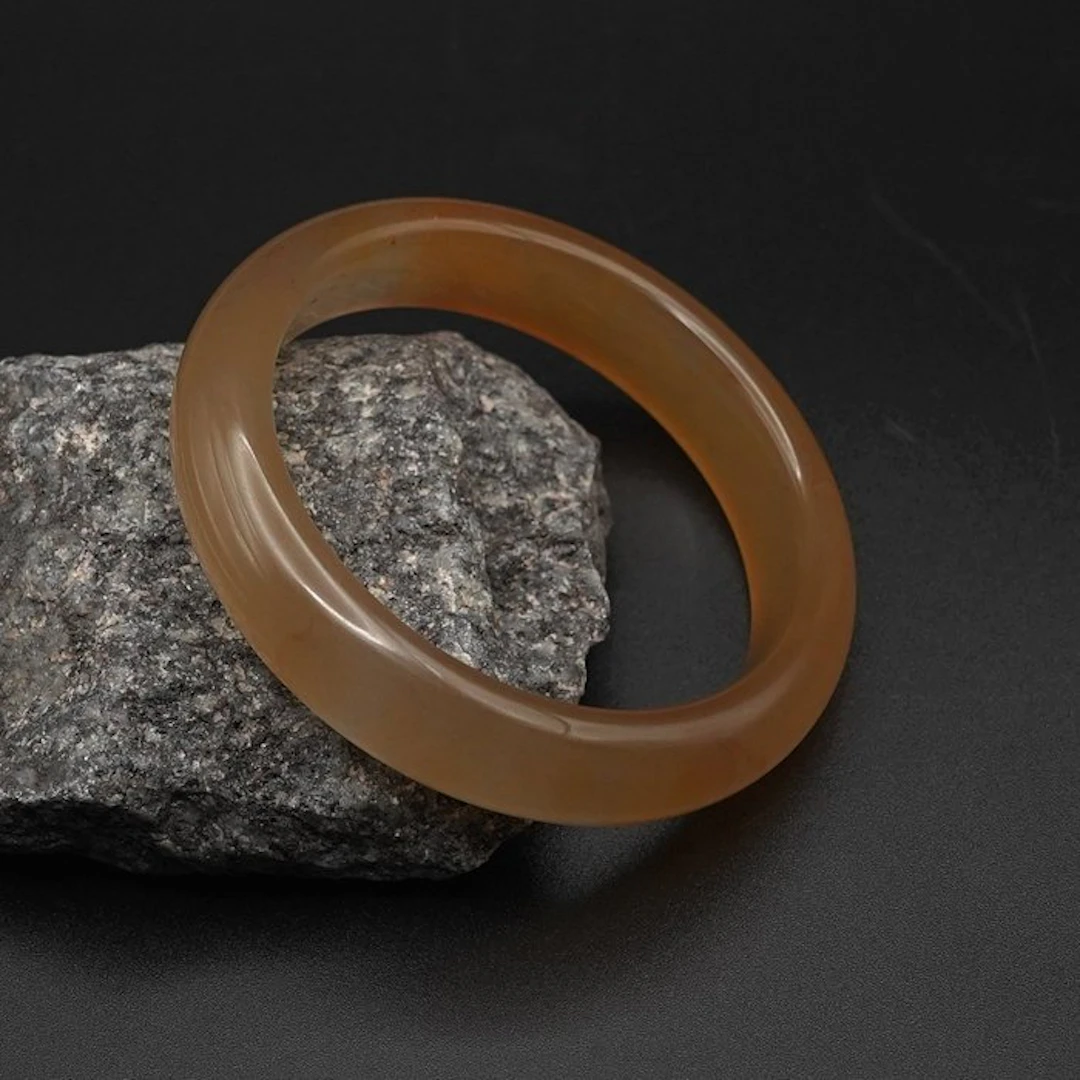 Natural Chinese Yellow Nephrite Jade Bangle - Polished...