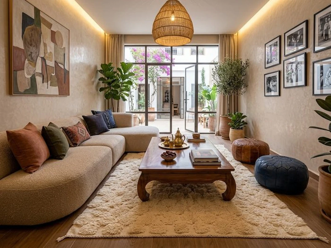 Beni Ourain rug - Handmade 100% Wool - boho style - Rug...