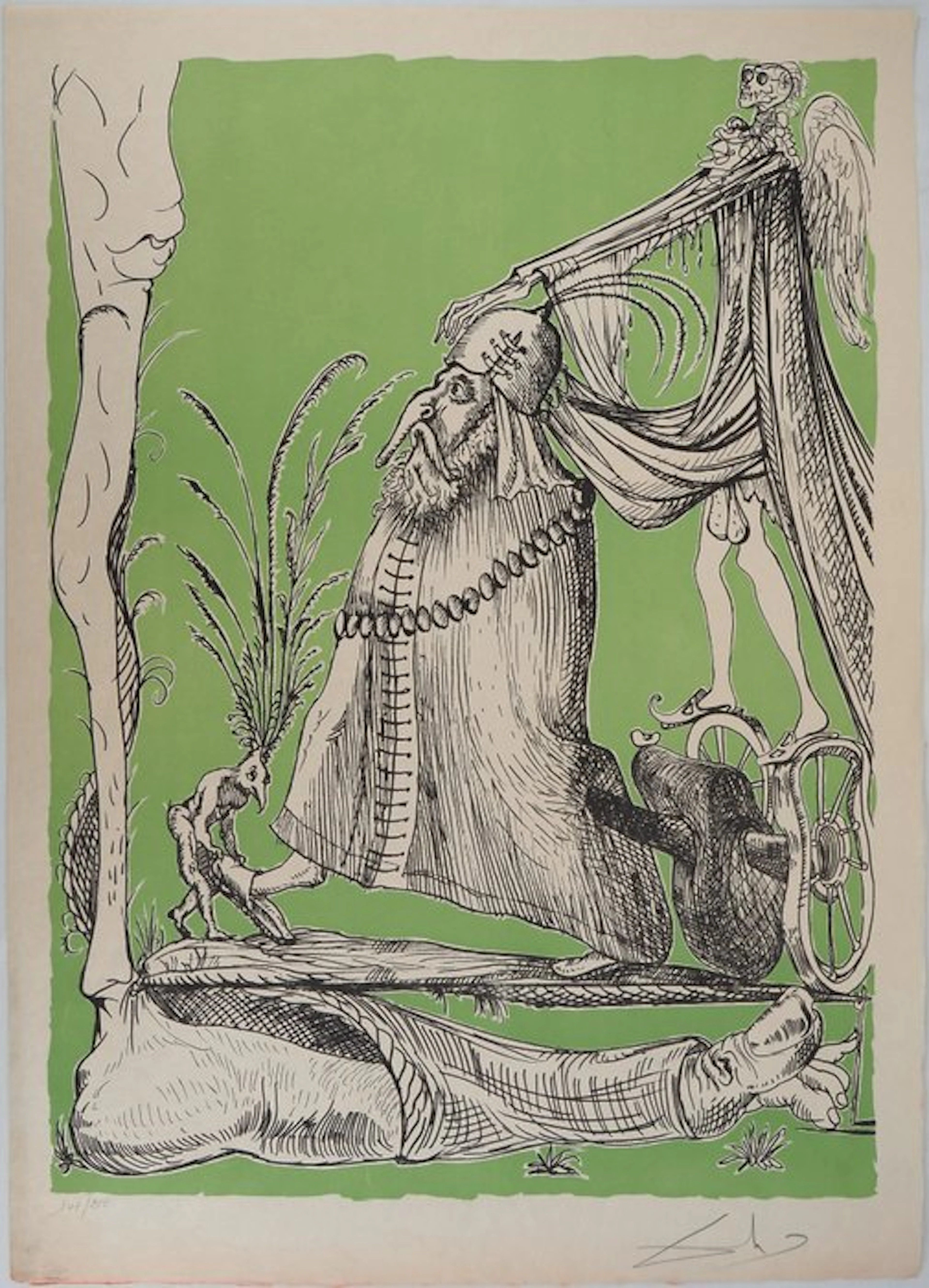 Salvador Dali (1904-1989) - Pantagruel : Le vieux roi
