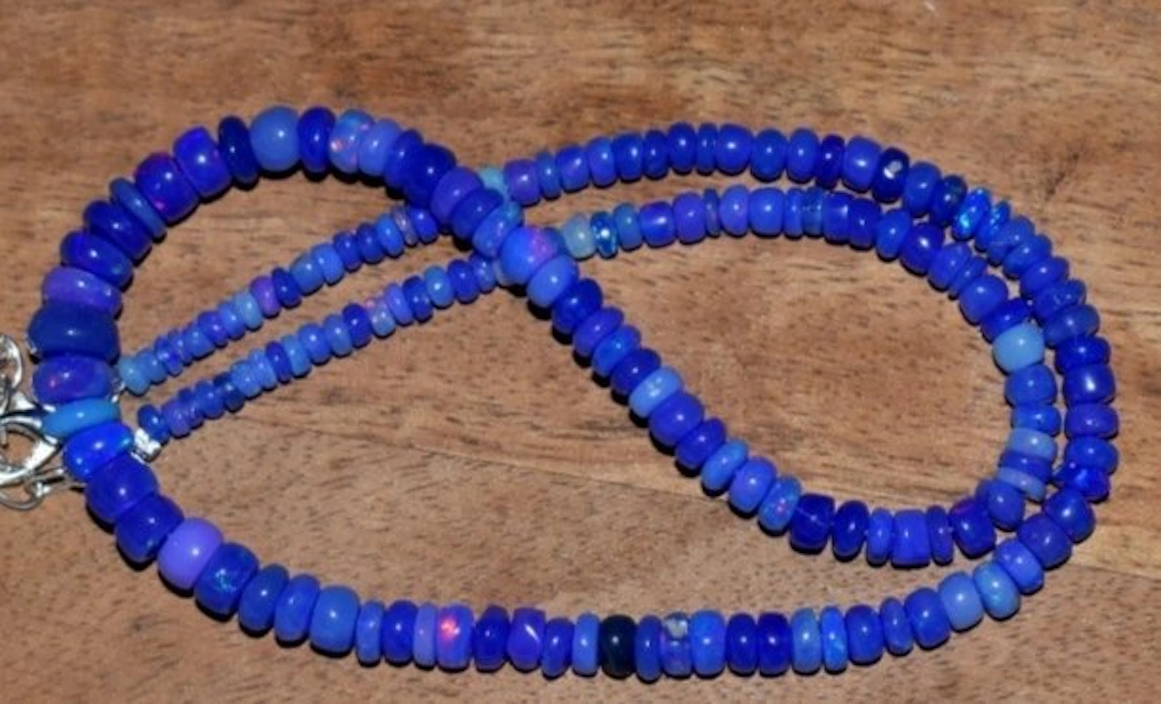 Natural Opal Necklace AAA+ Blue 41 Carats- 10 g - (1)
