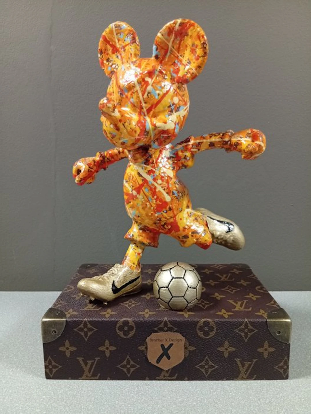 Brother X - Mickey playing football by Louis Vuitton - XL - Gallery Edition