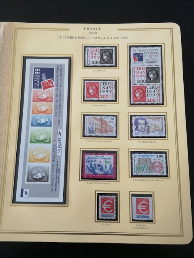 France - Complete set of stamps from 1999 (with booklets...