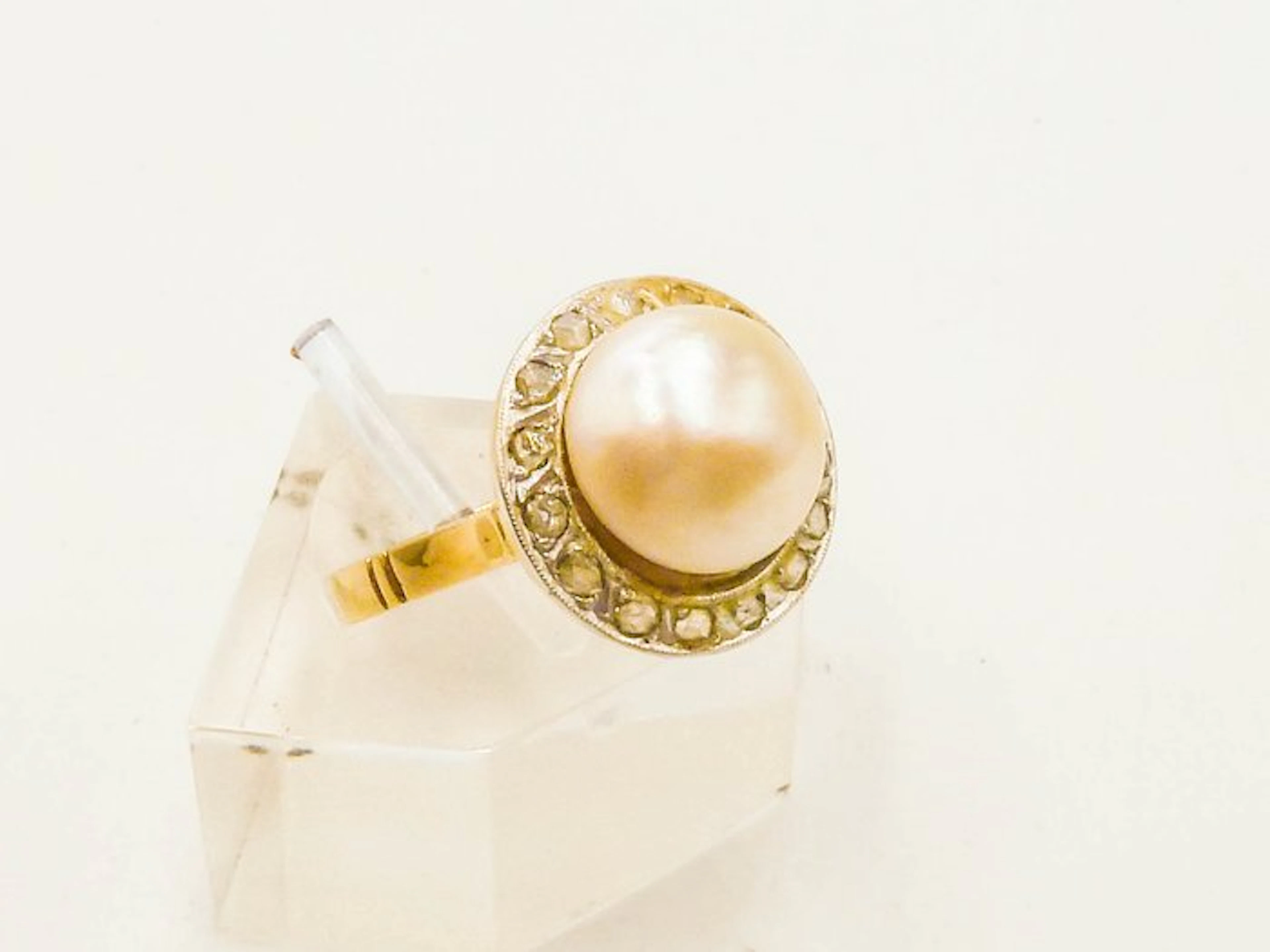 Ring - 18 kt. Yellow gold - Diamond