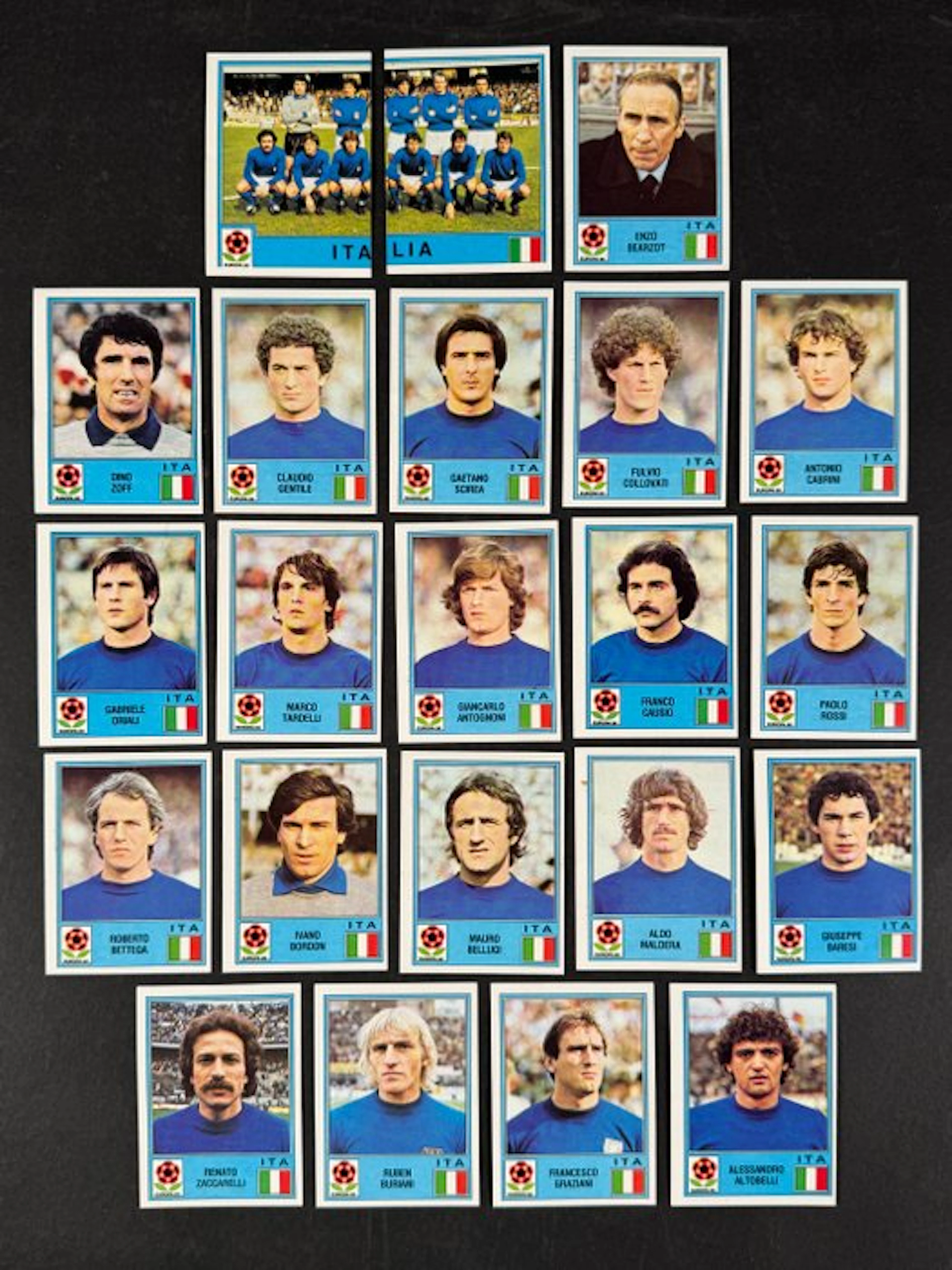 1980 Panini #137/158 Europa 80 - Italy complete team...