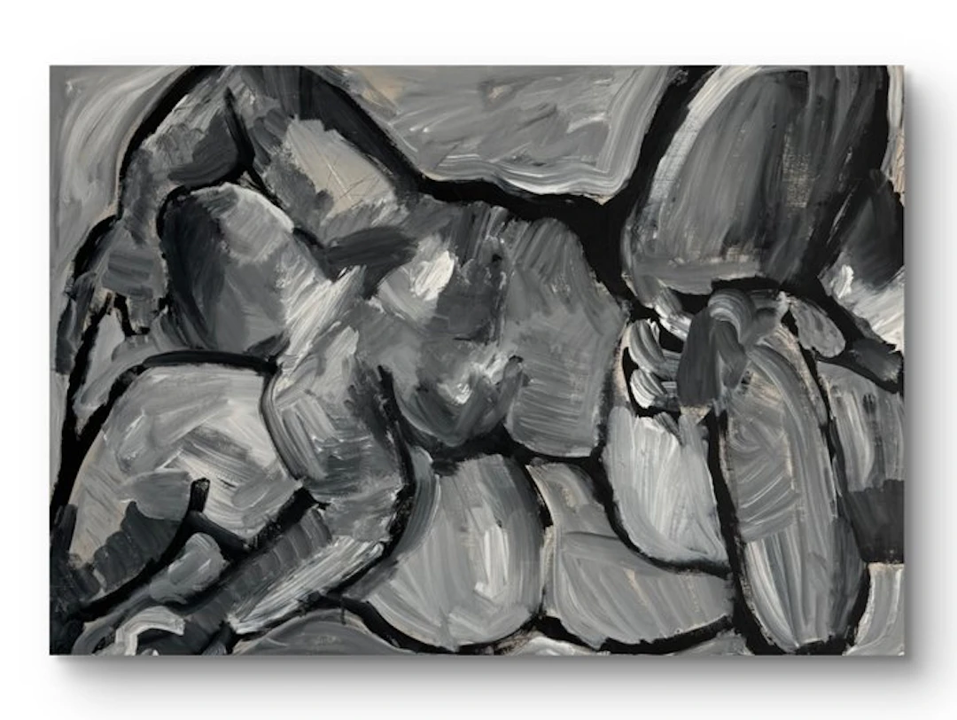 Gundi Falk (1966) - Entrelacs nr 6 - Grande peinture sur panneau Circa