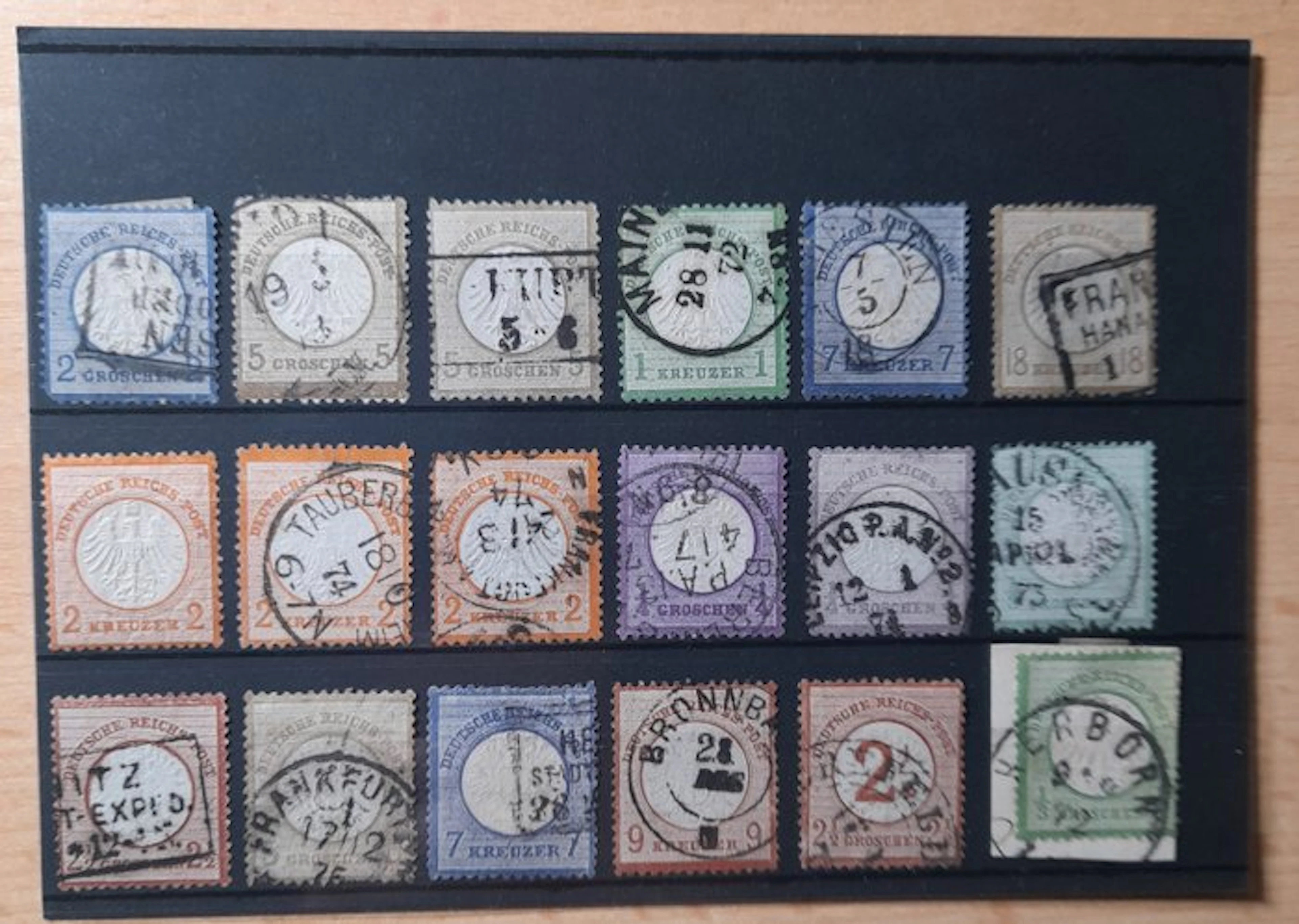 German Empire 1872/1874 - Lot: breast shields stamped with No. 11 and 15, etc.