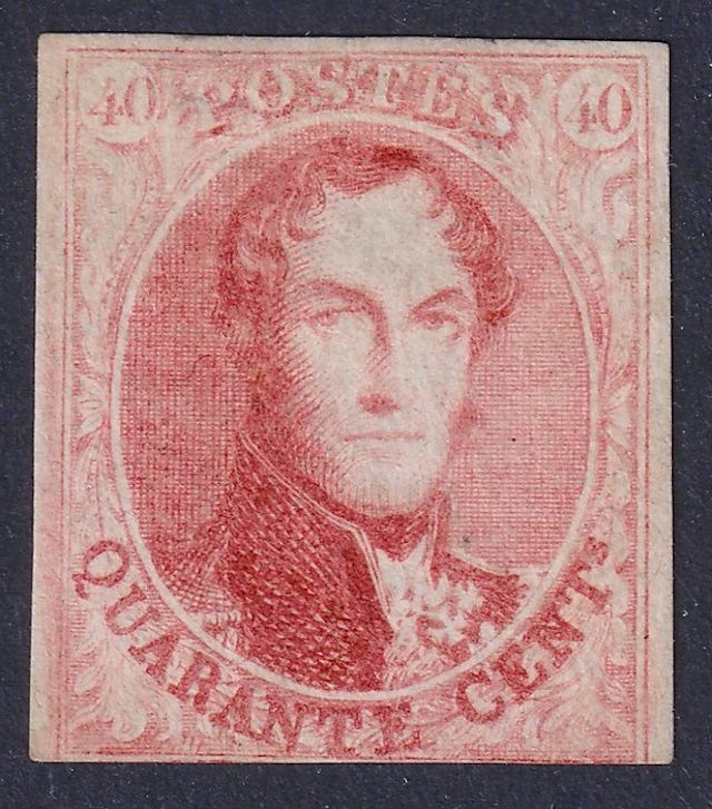 Belgium 1861 - 40c Carmine pink