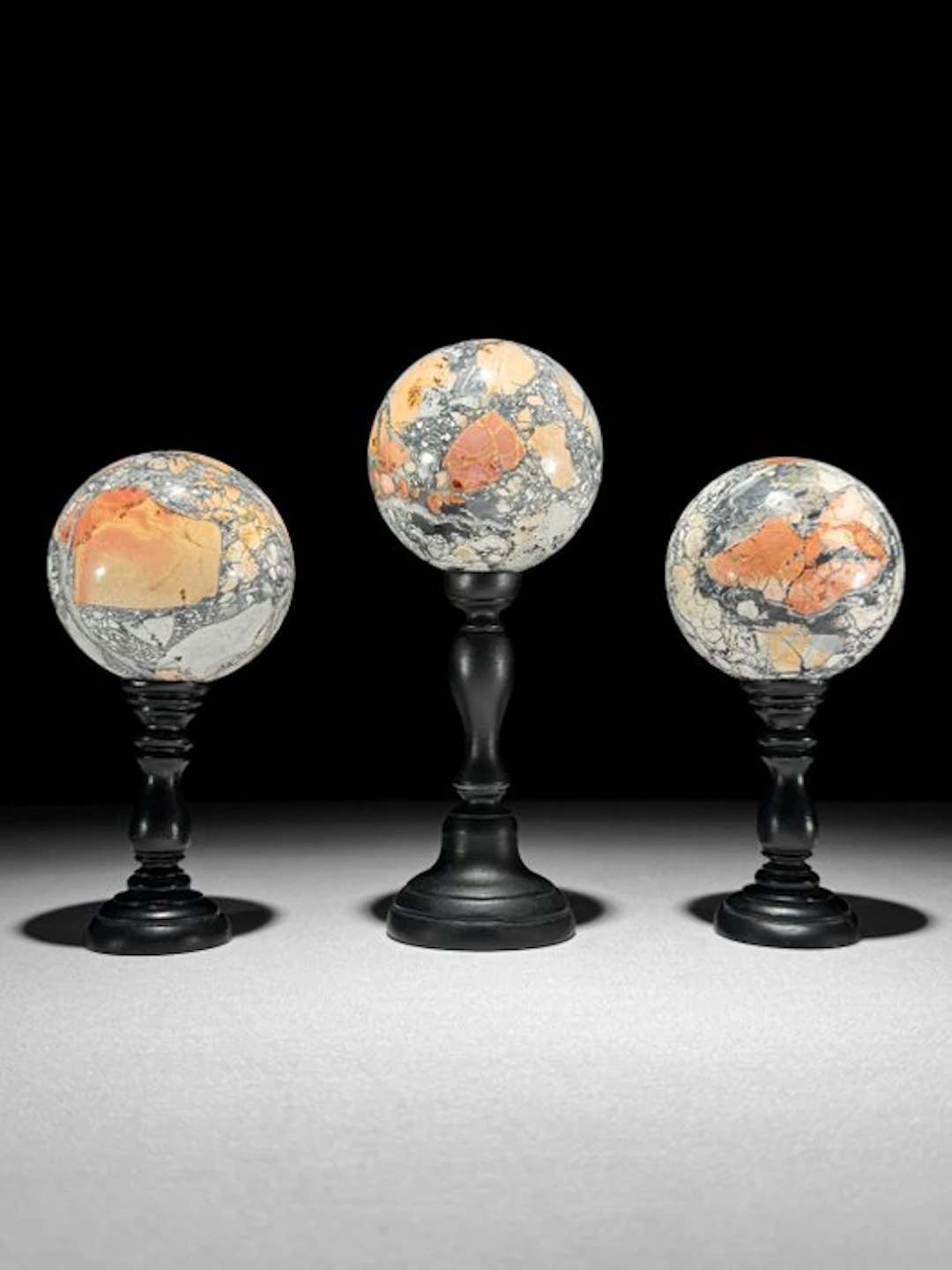 NO RESERVE PRICE - Wonderful Set of 3 Red Maligano Jasper...