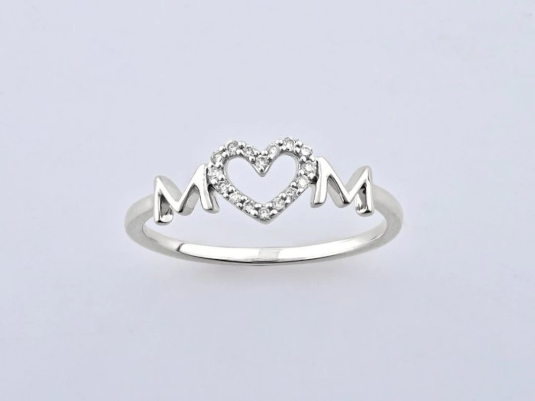 No reserve price - Ring - 14 kt. White gold - 0.07ct. tw. Diamond (Natural)