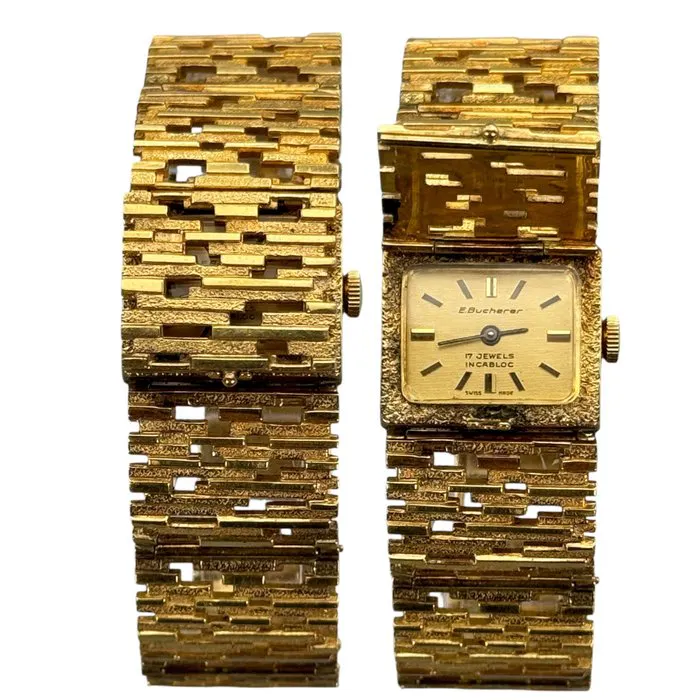 E. Bucherer - Brutalist Secret Watch – Hidden Dial – 17...