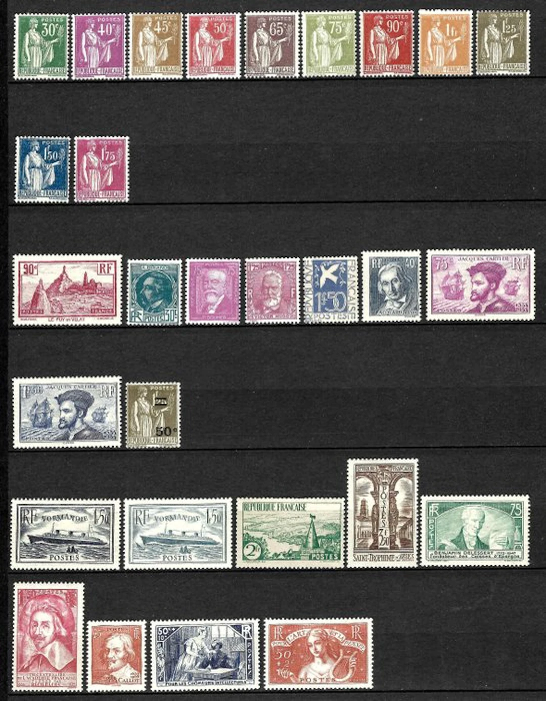 France 1932/1935 - Complete set of postage stamps from No