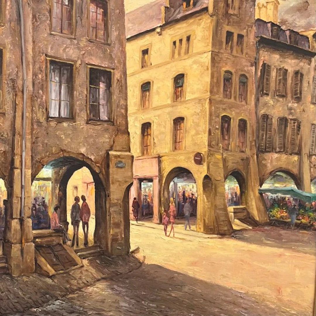 Henri Karkowski (1913-1995) - Vieille ville aux arcades...