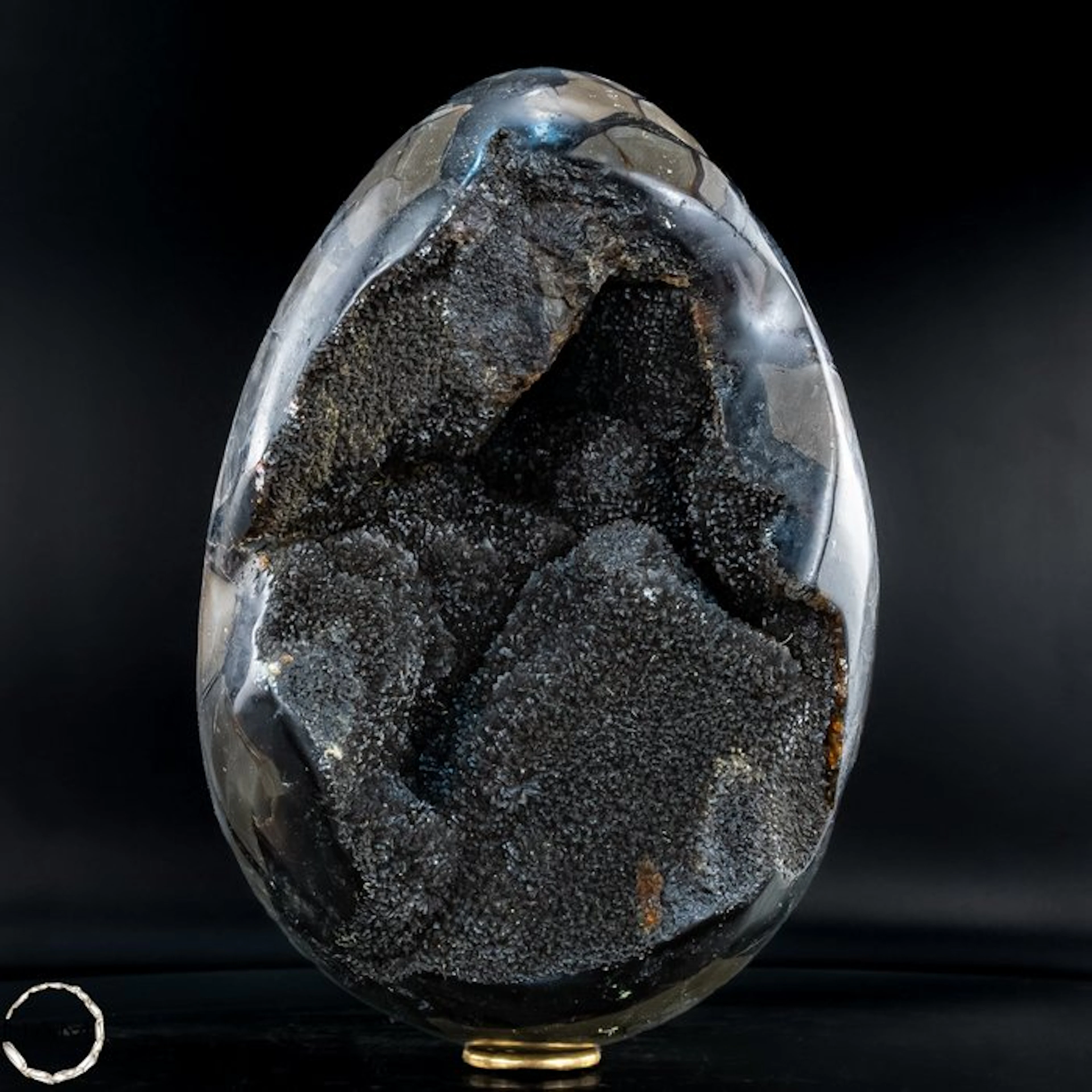 Septarian Calcite Geode Egg – Monumental Luxury Object...